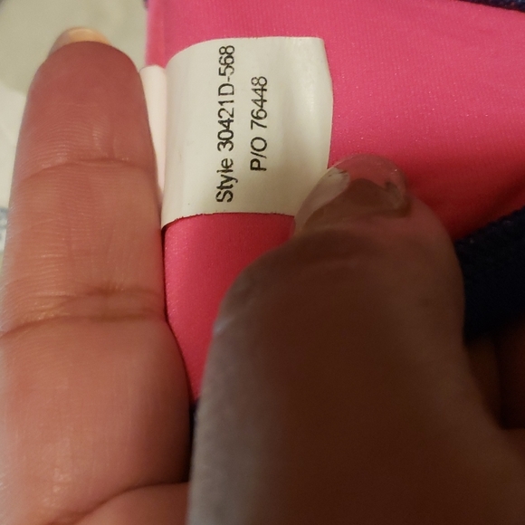 Seafolly bikini blue turquoise pink floral top bra - Picture 11 of 12